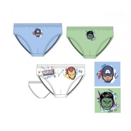 Pack 3 slips niño Avengers
