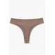 Tanga mujer liso algodón