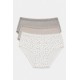 Pack 3 bragas talle alto estampadas mujer