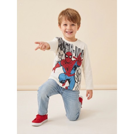 Camisetas y Polos	 Camiseta Spiderman niño manga larga