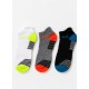 Calcetines	 Pack 3 calcetines tobilleros hombre fluor