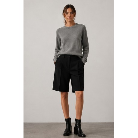 Pantalones, Vaqueros y Leggins	 Bermuda pinzas mujer Tiffosi