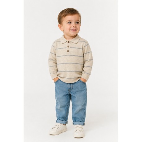 Jerséis y Sudaderas	 Jersey polo rayas niño Mayoral
