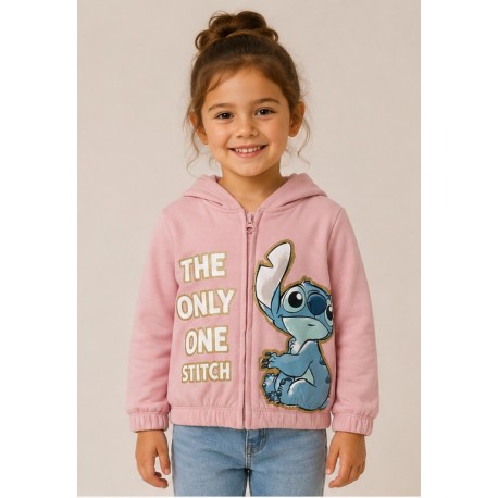 Jerséis y Sudaderas	 Sudadera Stitch niña capucha