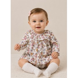 Vestidos, Petos y Monos	 Jesusín estampado floral bebé