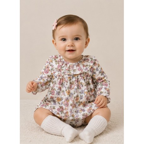 Vestidos, Petos y Monos	 Jesusín estampado floral bebé