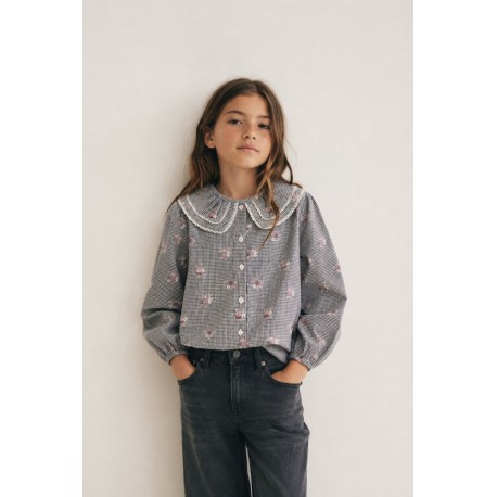 Blusas y Camisas	 Blusa vichy flores niña Zippy