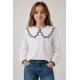Blusas y Camisas	 Blusa cuello contraste niña Zippy