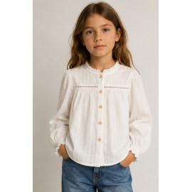 Blusas y Camisas	 Blusa botones perforada Zippy niña