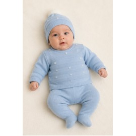 Conjuntos	 Conjunto punto bebé polaina+gorro