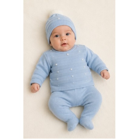 Conjuntos	 Conjunto punto bebé polaina+gorro