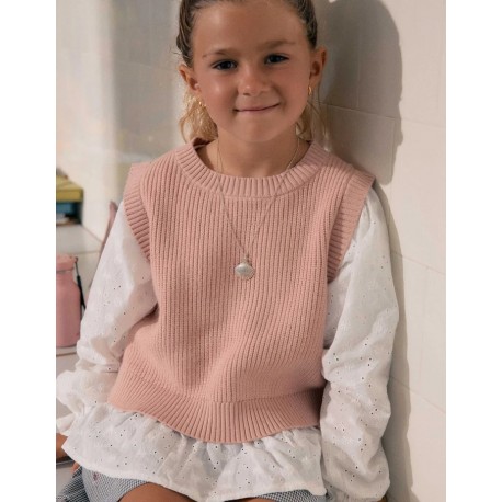 Jerséis y Sudaderas	 Chaleco combinado blusa niña Zippy