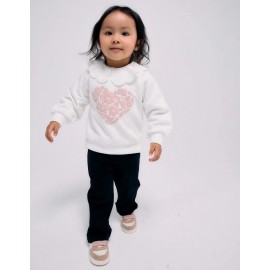 Jerséis y Sudaderas	 Sudadera corazón flores bebé Zippy