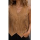 Abrigos y Chaquetas	 Chaleco antelina mujer flecos