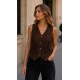 Abrigos y Chaquetas	 Chaleco antelina mujer flecos
