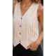 Abrigos y Chaquetas	 Chaleco antelina mujer flecos