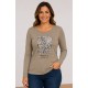 Camisetas y Polos	 Camiseta mujer purpurina