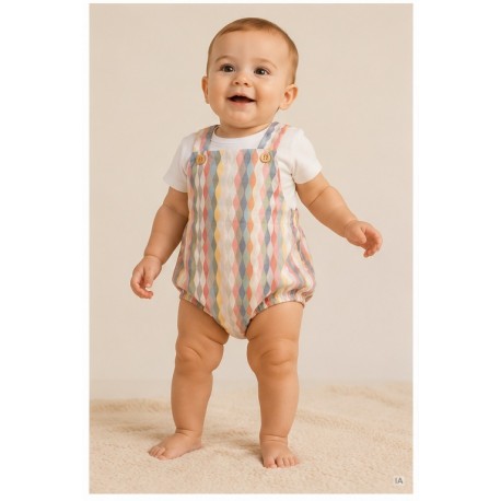 Vestidos, Petos y Monos	 Peto estampado fantasía Cocote bebé