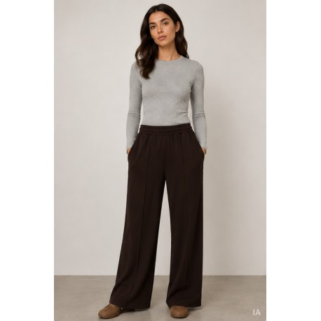 Pantalones, Vaqueros y Leggins	 Pantalón felpa liso mujer Tiffosi