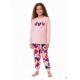 Pijamas	 Pijama Corazones niña tundosado