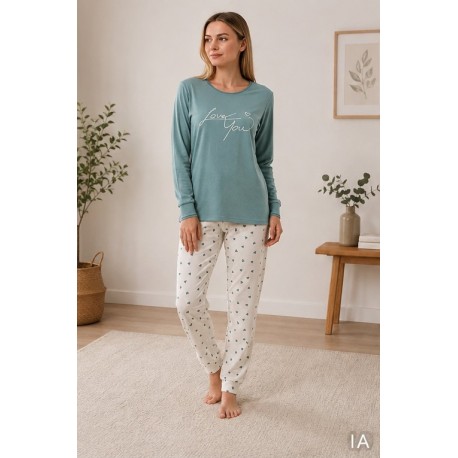 Pijamas	 Pijama Corazones mujer