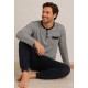 Pijamas	 Pijama rayas manga larga hombre