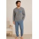 Pijamas	 Pijama rayas manga larga hombre