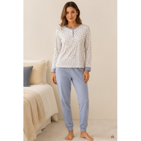 Pijamas	 Pijama flores estampadas mujer