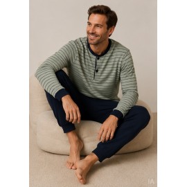 Pijamas	 Pijama hombre combinado rayas