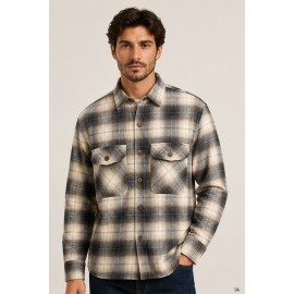 Camisas	 Sobrecamisa cuadros franela hombre