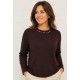 Jerséis y Sudaderas	 Jersey cuello tachuelas mujer