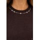 Jerséis y Sudaderas	 Jersey cuello tachuelas mujer