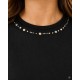 Jerséis y Sudaderas	 Jersey cuello tachuelas mujer