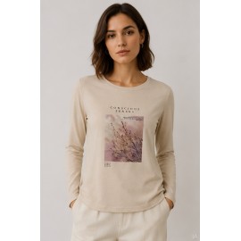Camisetas y Polos	 Camiseta mujer fantasía manga larga