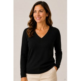Jerséis y Sudaderas	 Jersey cuello pico mujer