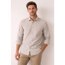 Camisa lino hombre rayas Jack & Jones