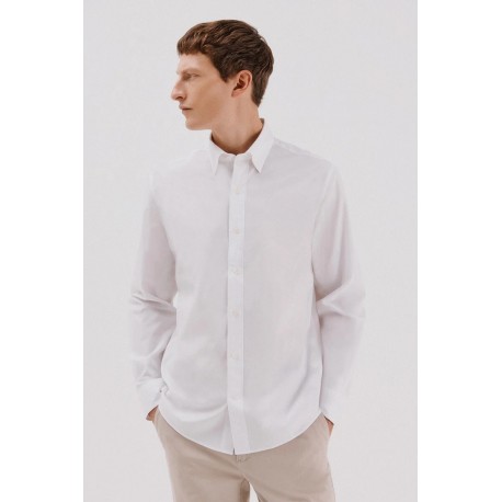 Camisa hombre cuello italiano lisa
