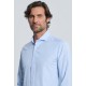 Camisa hombre cuello italiano rayas