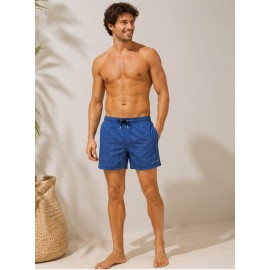 Bañador estampados azul hombre