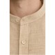 Camisa hombre lino cuello mao
