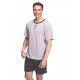 Pijama hombre rayas manga corta