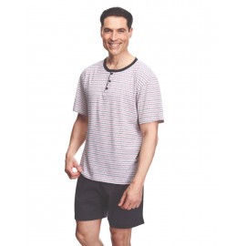 Pijama hombre rayas manga corta