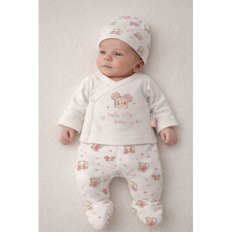 Pijama bebé gorro "Ratón"