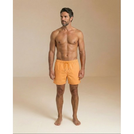 Bañador hombre naranja liso