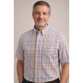 Camisa hombre cuadros multicolor