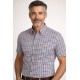 Camisa cuadros hombre manga corta