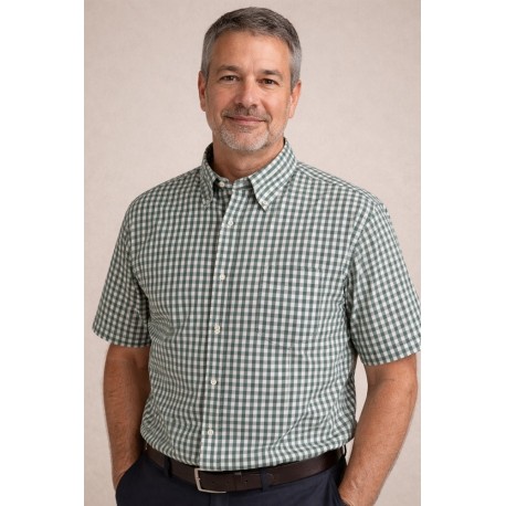 Camisa hombre estampado cuadros