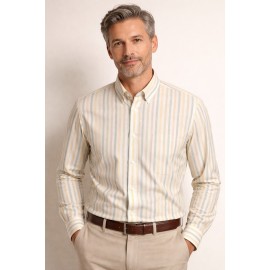 Camisa hombre rayas manga larga
