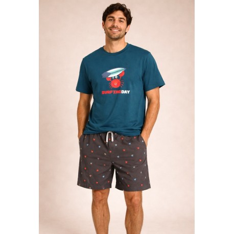 Pijama hombre "Cangrejos"