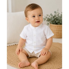 Camisa bebé cuello mao 